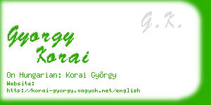 gyorgy korai business card
