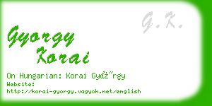 gyorgy korai business card